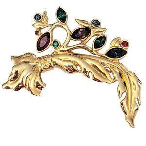 Swarovski Rare Statement Leaf, Branch Crystal Rhinestone Brooch